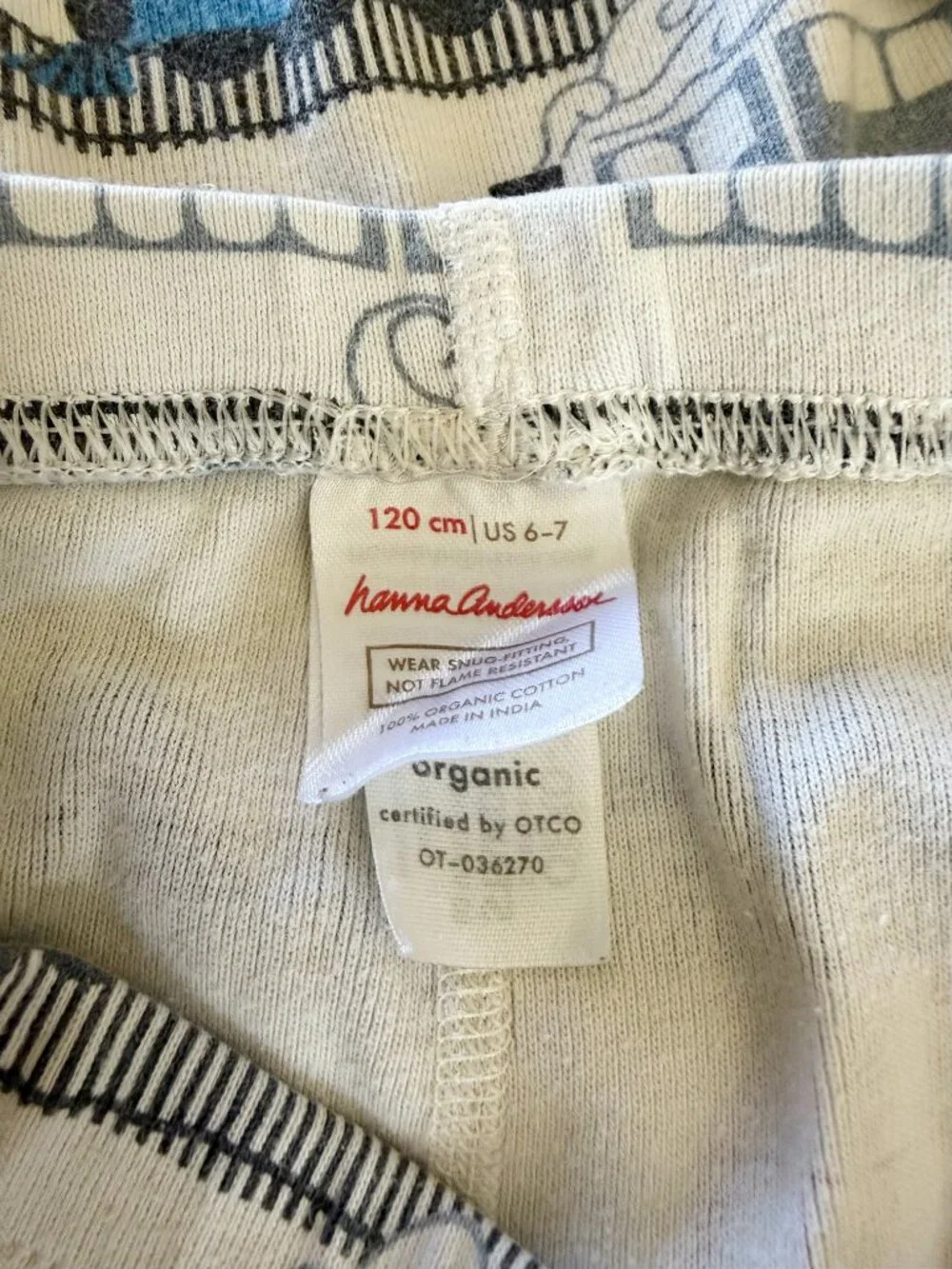 Hanna Andersson Train Pajama Set • 6/7 Years